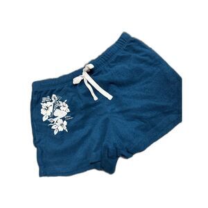 Grayson Threads Teal Blue Terry Drawstring Women’s Athletic Shorts
